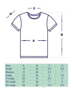 Organic Cotton Short Sleeve Crew Neck Tshirt Size